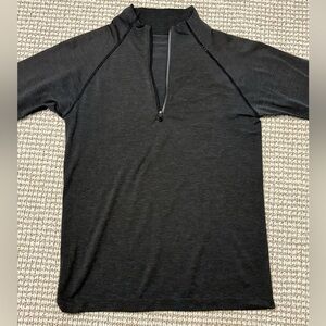 Lululemon Metal Vent Tech 1/2 Zip Small Heather Black